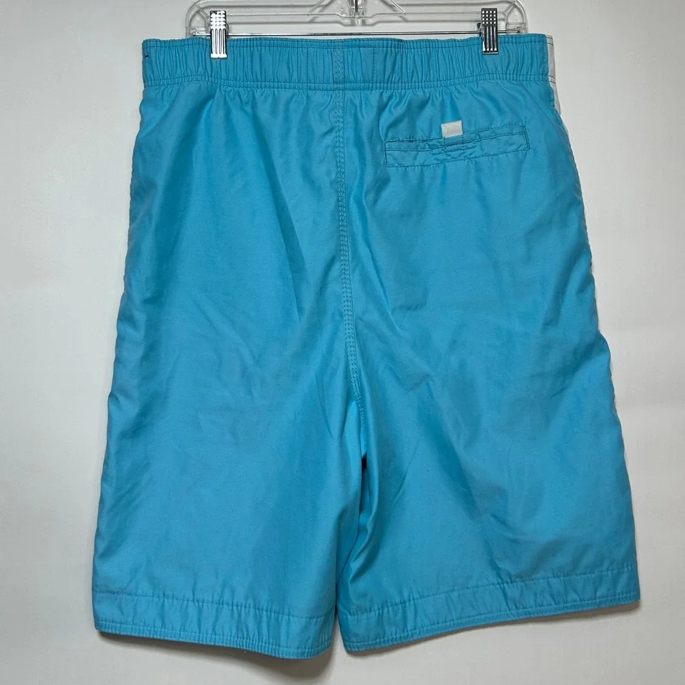 Vintage Y2K Abercrombie & Fitch Blue Board Shorts Puffy Bubble‎ Spellout Logo M